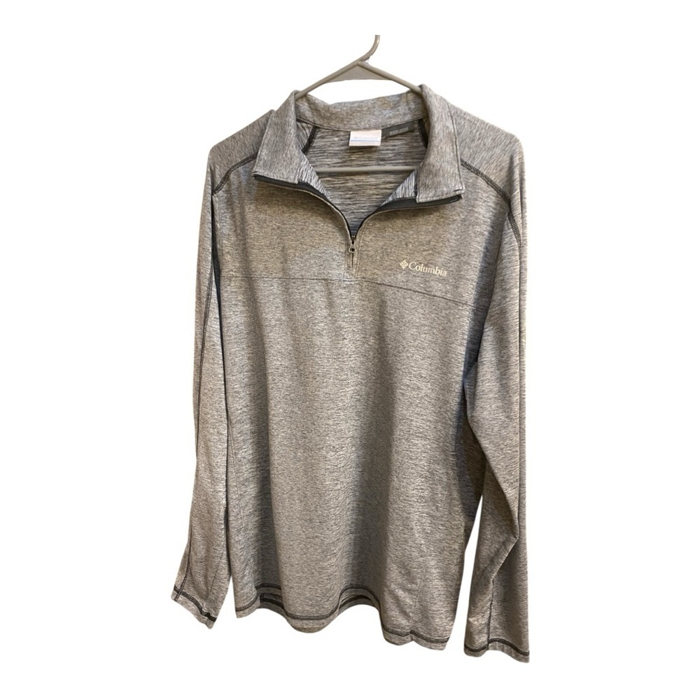 Men’s Columbia Omni-Wick Advanced Evaporation Light Gray Quarter-Zip Pullover